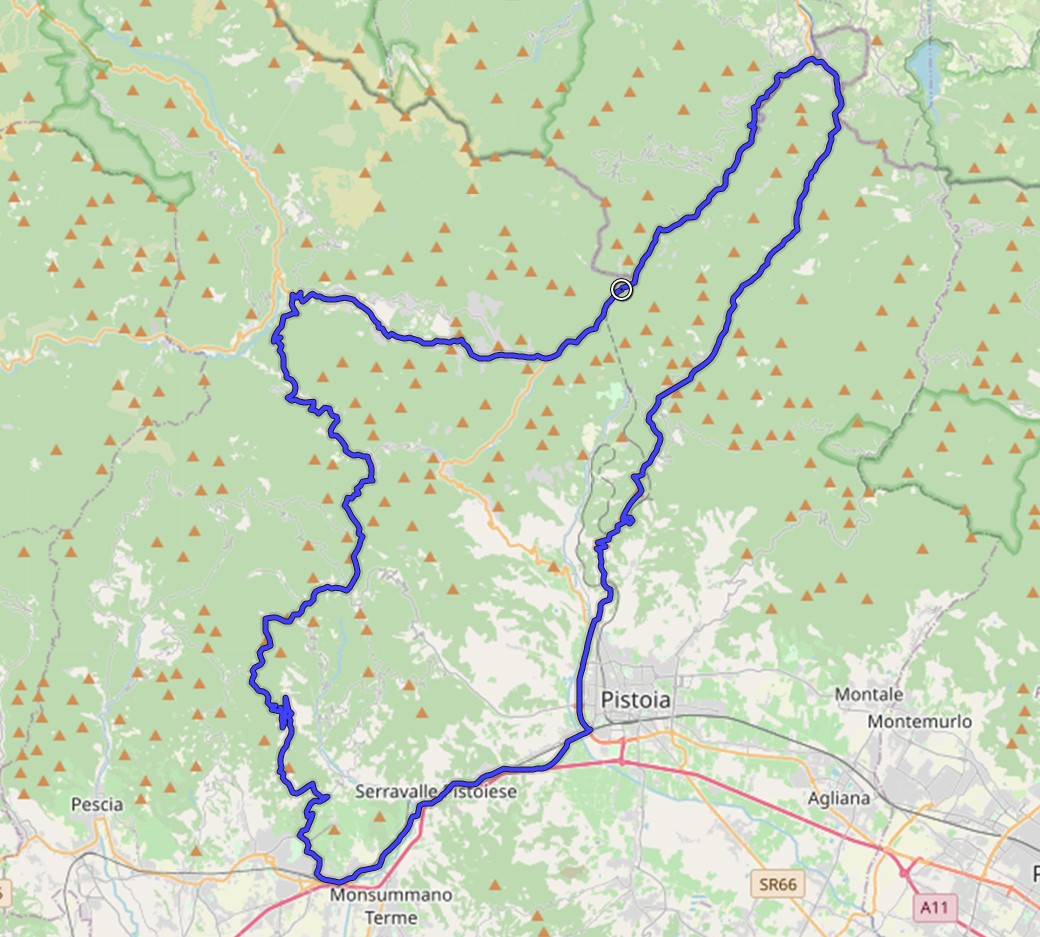 109 km di curve asfaltate tra Pistoia e Femminamorta