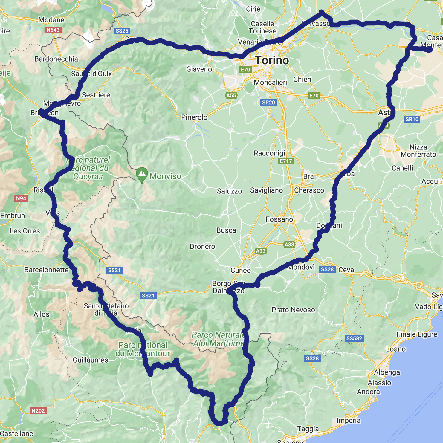 668 km Lungo una parte della Route des Grandes Alpes