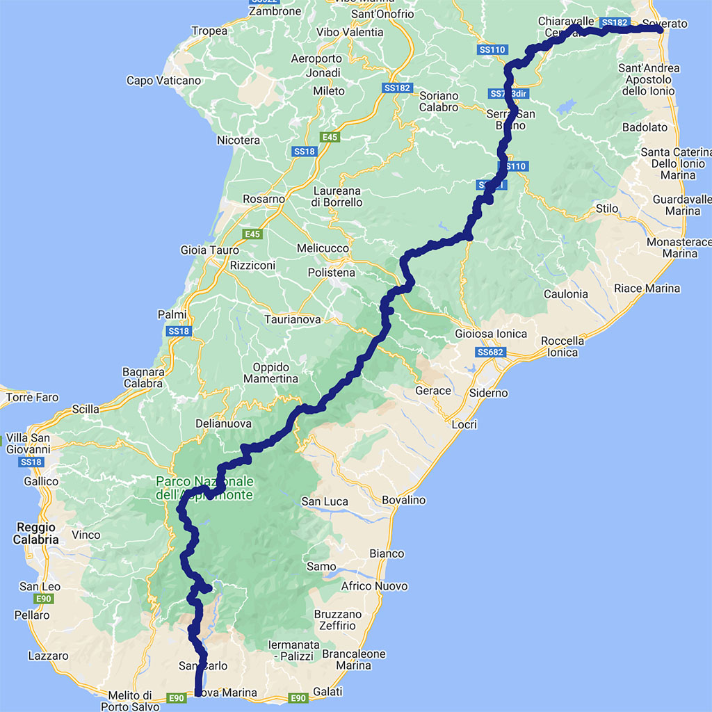 179 km di curve da Soverato a San Carlo